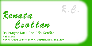 renata csollan business card